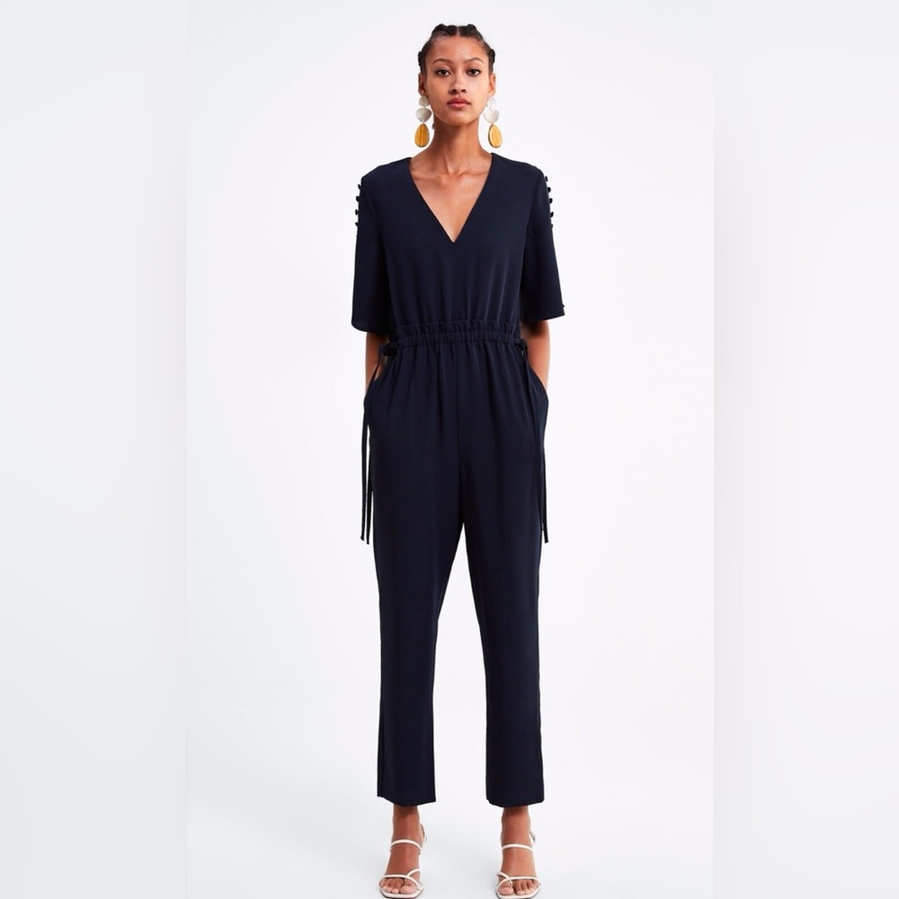 Zara Navy Jumpsuit